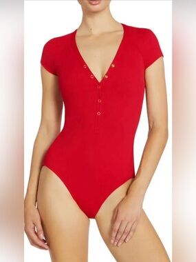 New Robin Piccone Amy Red One-Piece swimsuit - 8
